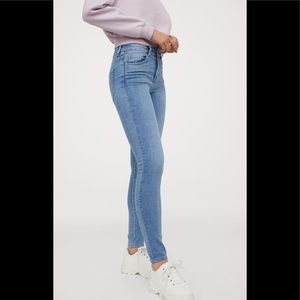 H&M Blue Skinny Regular Waist Jeans